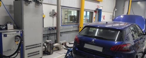 Banc à rouleaux dédié à la mesure des polluants (EMC – Site d’Osny)